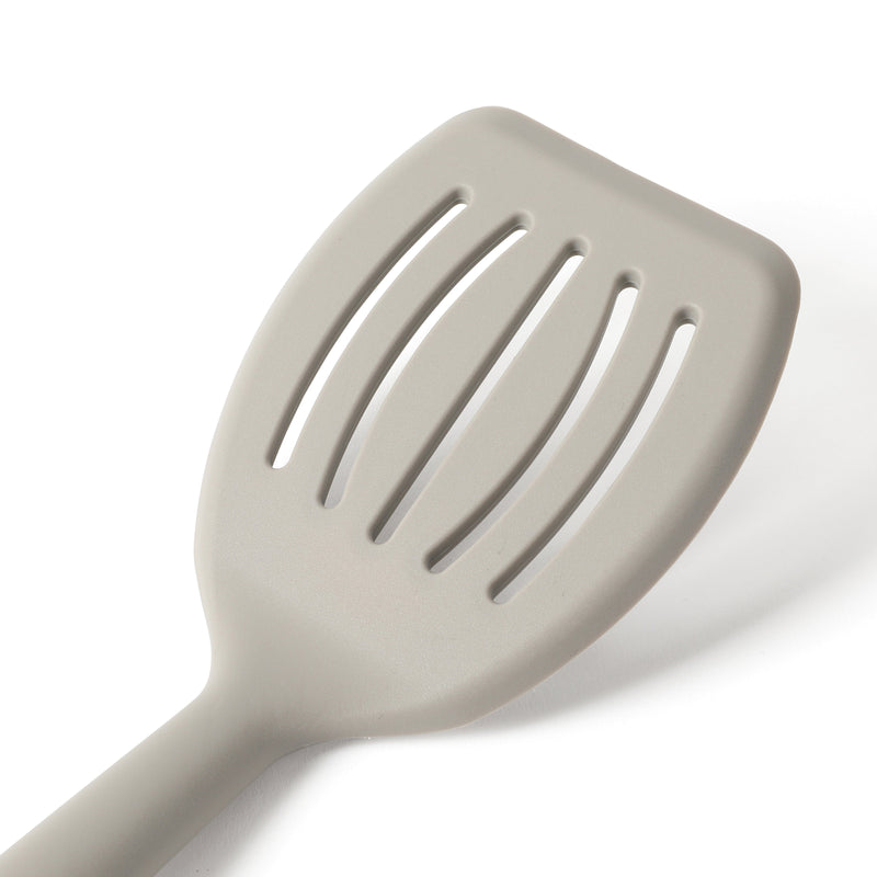 Calphalon Prime Stainless Steel Slotted Turner w/ Silicone Head - Open Stock w/ Tie Card - Taupe