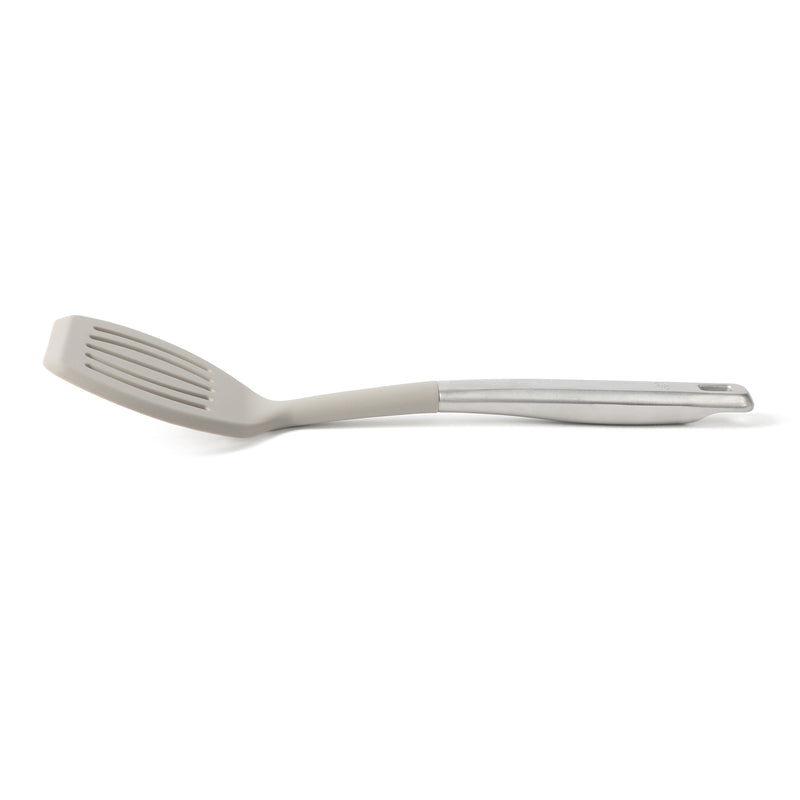 Calphalon Prime Stainless Steel Slotted Turner w/ Silicone Head - Open Stock w/ Tie Card - Taupe