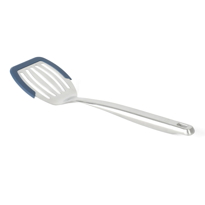 Calphalon Prime Stainless Steel Slotted Turner w/ Silicone Rim - Open Stock w/ Tie Card