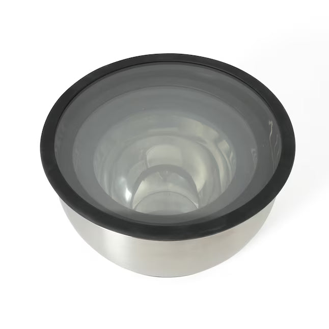 Calphalon Orbit 3 pc (5.1qt, 2.9qt, & 1.6qt) Stainless Steel Mixing Bowls w/ Silicone Rim & Glass Lid - Gift Box