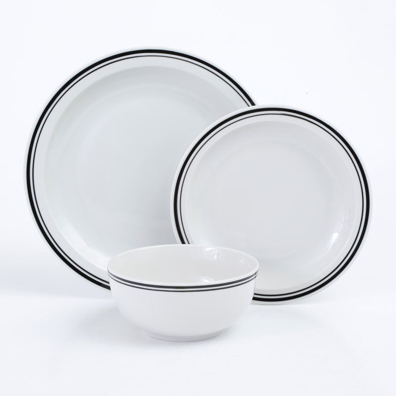 Gibson Home Hometown Diner 11" Fine Ceramic Dinner Plate - Banded - Open Stock w/ UPC Label