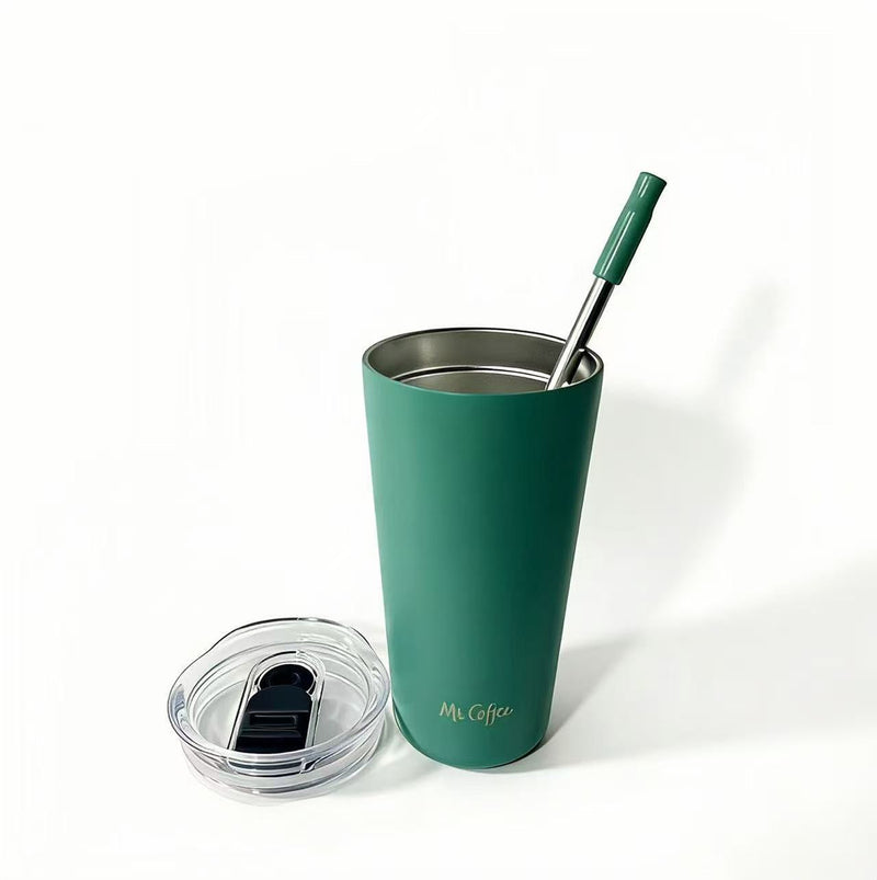 Mr. Coffee Java Quest 23oz Double Wall Stainless Steel Tumbler w/ Stainless Steel Straw - Open Stock w/ UPC Label