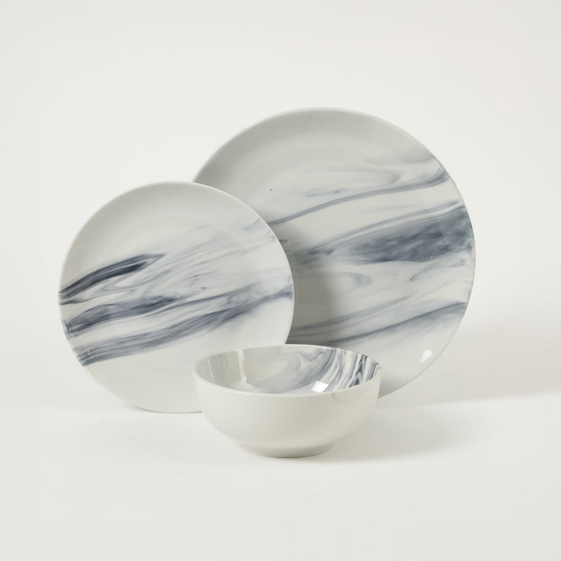 Gibson Home Cloudlight 12pc Decorated Porcelain Dinnerware Set - Gift Box