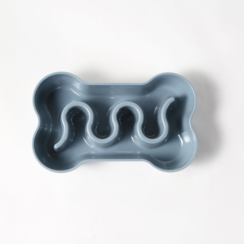 Gibson Home Curious Canines 9" Melamine Bone Shape Pet Slow Feeder - Open Stock w/ Color Sleeve