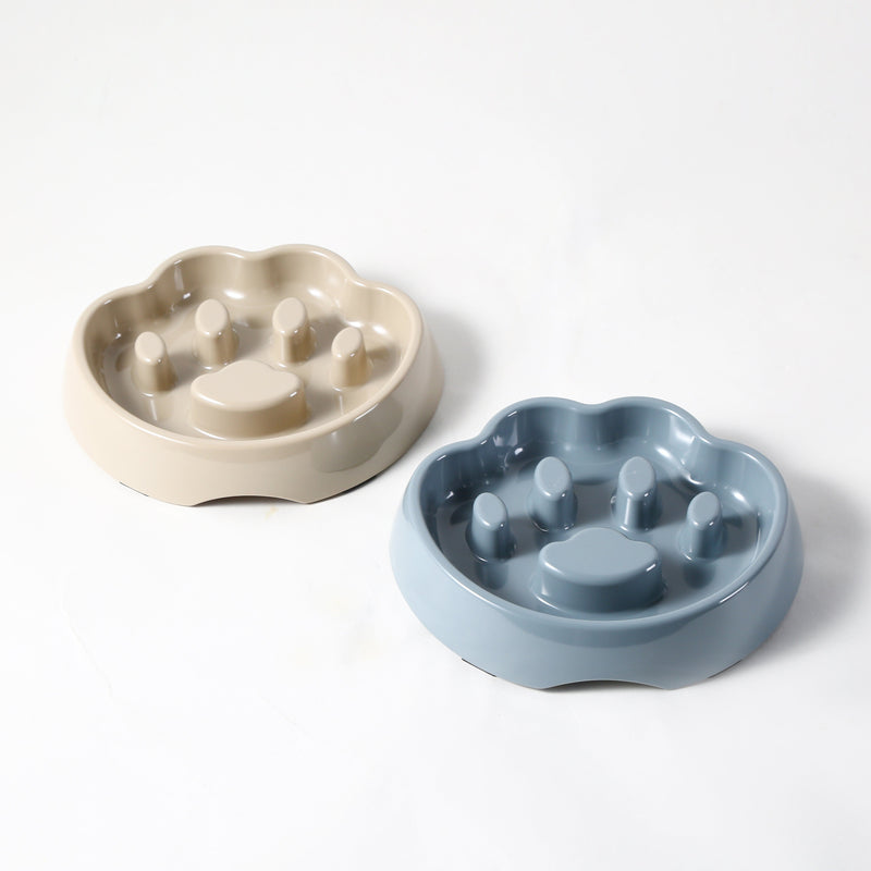Gibson Home Curious Canines 9" Melamine Paw Shape Pet Slow Feeder - Open Stock w/ Color Sleeve