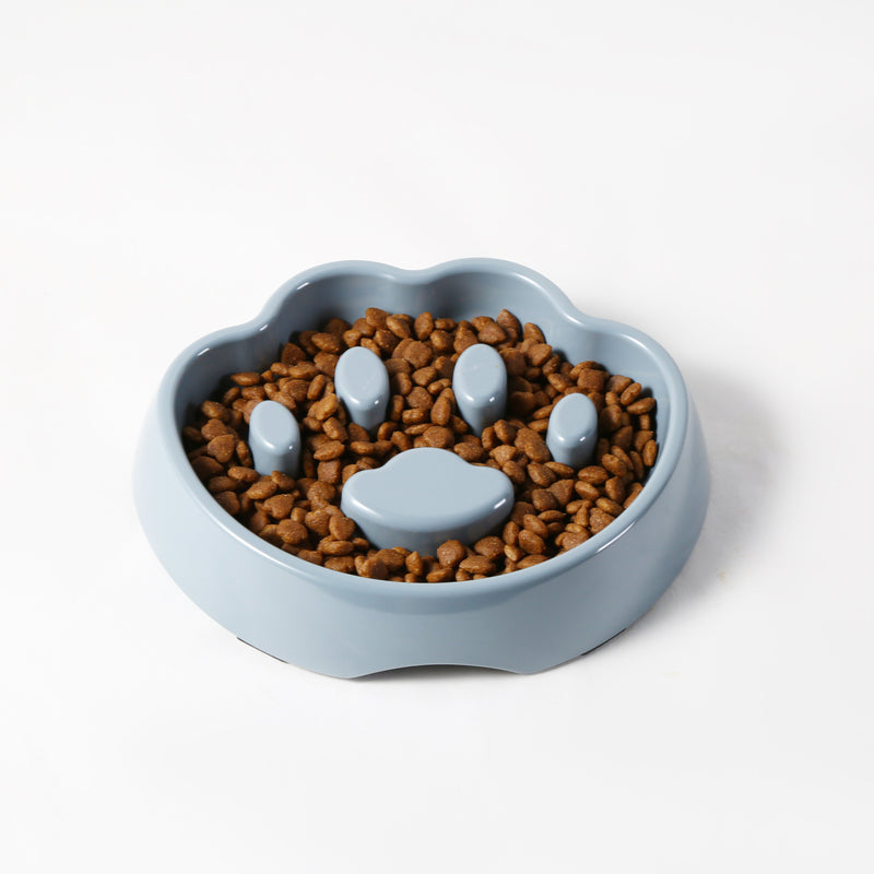 Gibson Home Curious Canines 9" Melamine Paw Shape Pet Slow Feeder - Open Stock w/ Color Sleeve