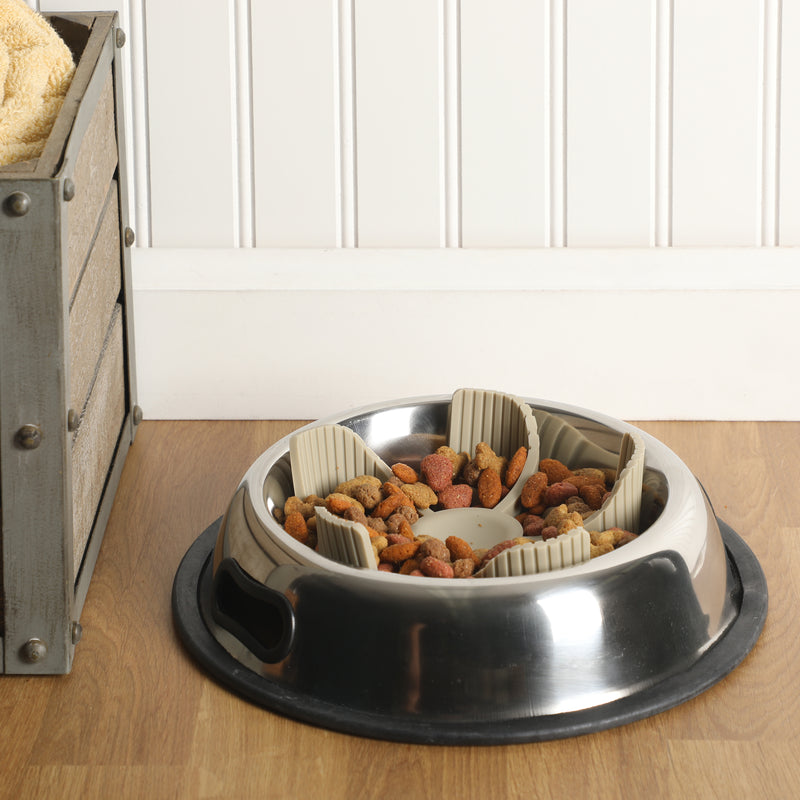 Gibson Home Curious Canines 7.5" Silicone Pet Slow Feeder Insert - Open Stock w/ Color Sleeve