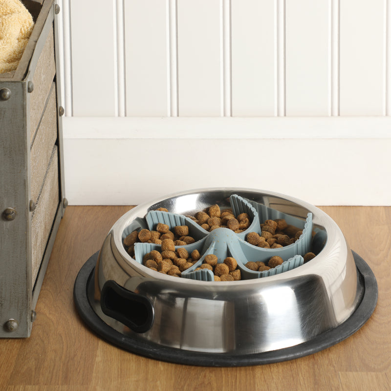 Gibson Home Curious Canines 7.5" Silicone Pet Slow Feeder Insert - Open Stock w/ Color Sleeve