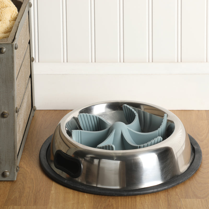 Gibson Home Curious Canines 7.5" Silicone Pet Slow Feeder Insert - Open Stock w/ Color Sleeve