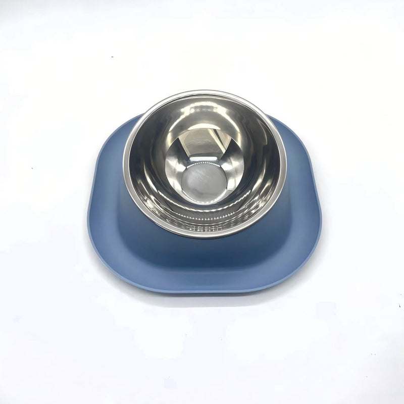 Gibson Home Tummy Tales 8.5" Stainless Steel Pet Bowl w/ PP Stand - Open Stock w/ Color Sleeve