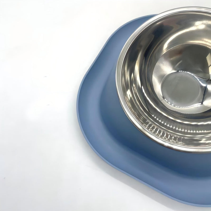 Gibson Home Tummy Tales 8.5" Stainless Steel Pet Bowl w/ PP Stand - Open Stock w/ Color Sleeve