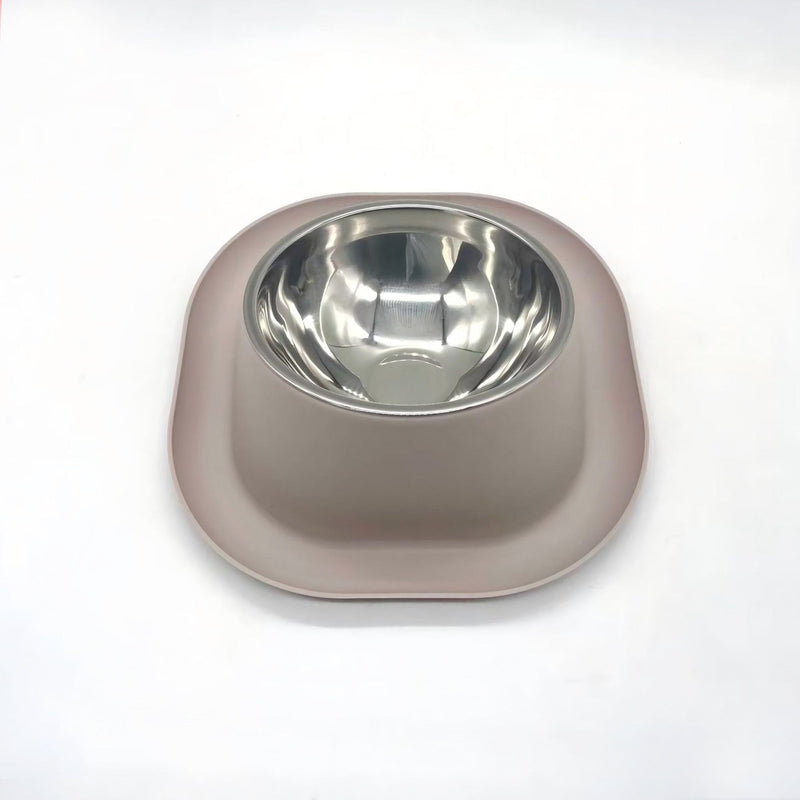 Gibson Home Tummy Tales 8.5" Stainless Steel Pet Bowl w/ PP Stand - Open Stock w/ Color Sleeve