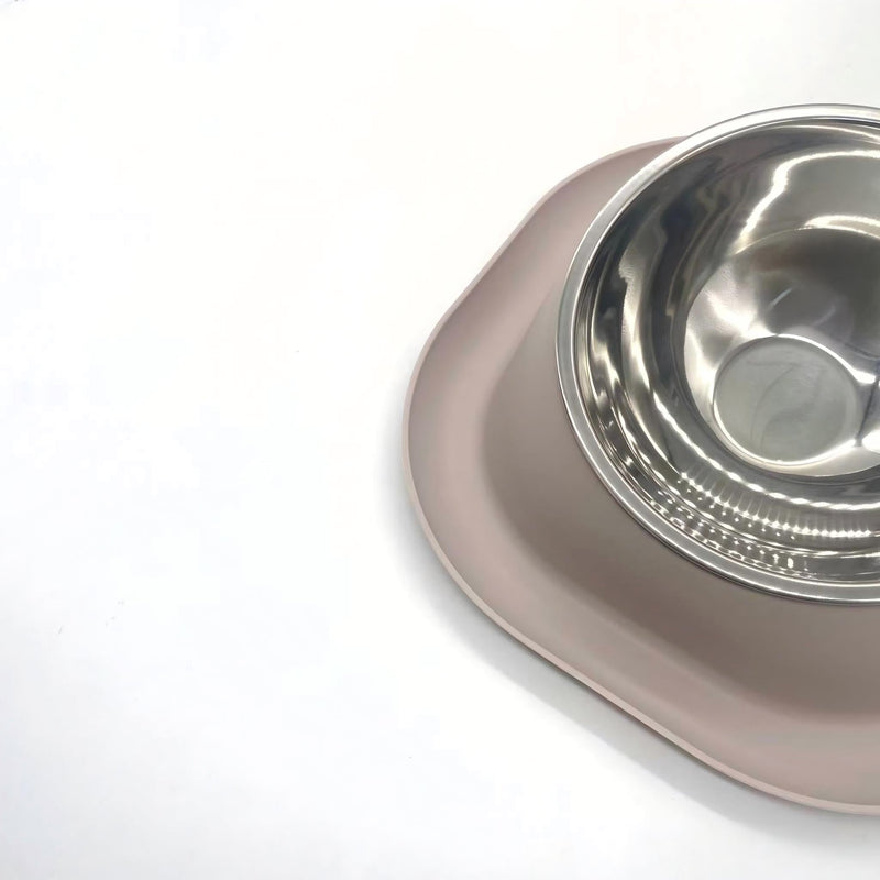 Gibson Home Tummy Tales 8.5" Stainless Steel Pet Bowl w/ PP Stand - Open Stock w/ Color Sleeve