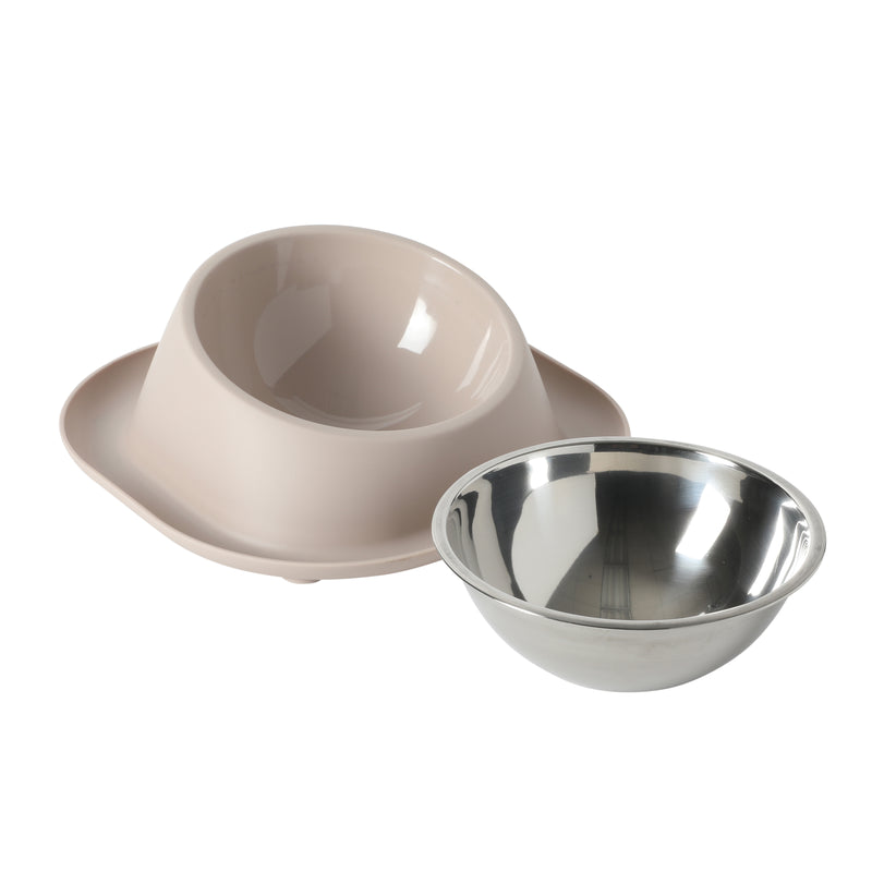 Gibson Home Tummy Tales 8.5" Stainless Steel Pet Bowl w/ PP Stand - Open Stock w/ Color Sleeve