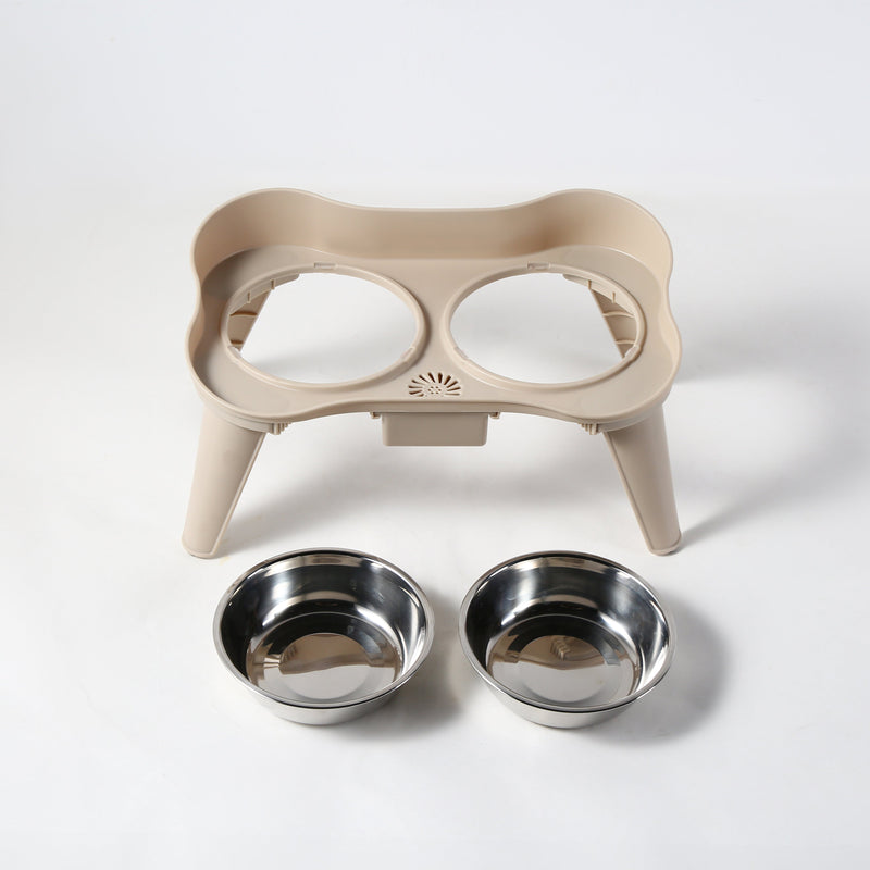 Gibson Home Wags N' Whiskers 2 pc 12oz Stainless Steel Pet Bowl w/ PP Stand - Open Stock w/ Color Label & Shrink Wrap