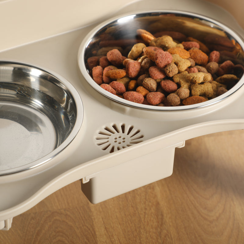 Gibson Home Wags N' Whiskers 2 pc 12oz Stainless Steel Pet Bowl w/ PP Stand - Open Stock w/ Color Label & Shrink Wrap