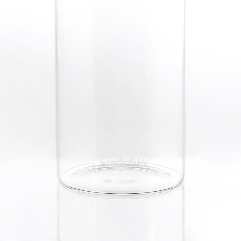 Sur La Table Kitchen Essentials Rue Lumiere 34oz Hand Made Glass Canister w/ Cork Lid - Open Stock w/ UPC Label