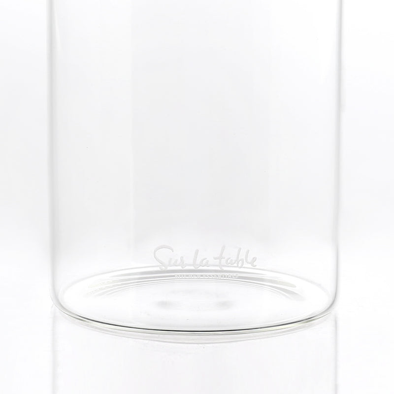 Sur La Table Kitchen Essentials Rue Lumiere 25oz Hand Made Glass Canister w/ Cork Lid - Open Stock w/ UPC Label