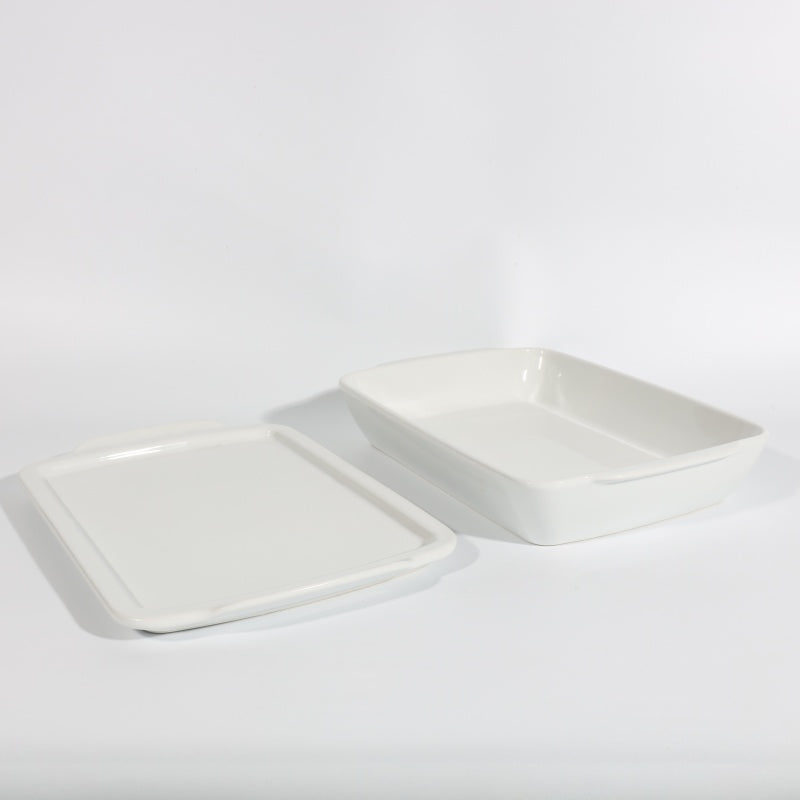 Gibson Elite Gracious Dining 1.9qt (1.8 Liter) Solid Color Stoneware Baker w/ Stoneware Lid - Color Sleeve