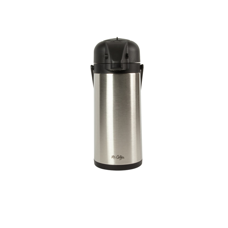 Mr. Coffee Pourlock 3l Stainless Steel Vacuum Coffee Pump Pot w/ Lid - Gift Box