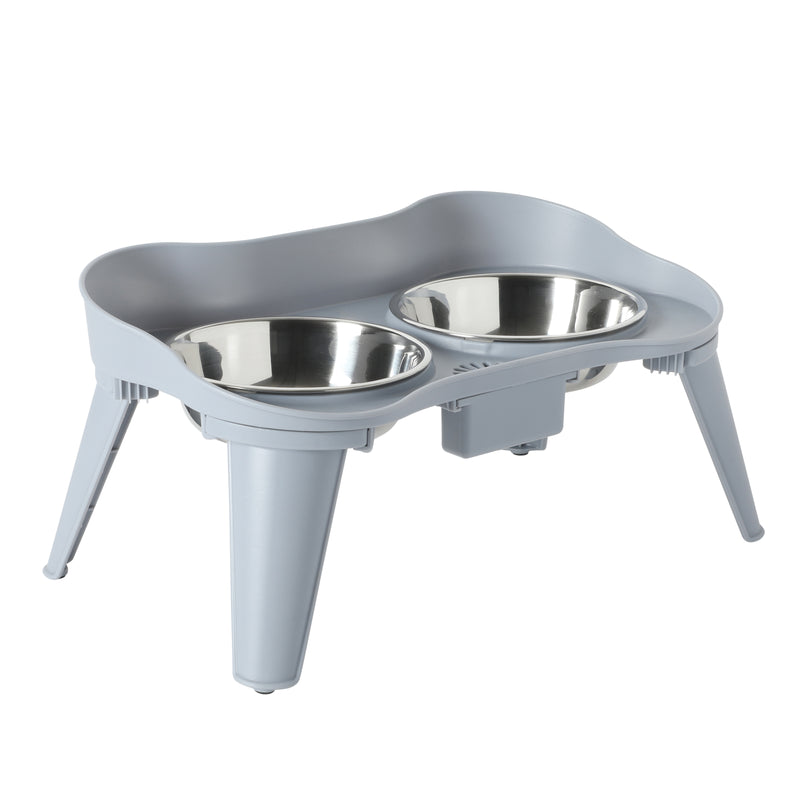 Gibson Home Wags N' Whiskers 2 pc 12oz Stainless Steel Pet Bowl w/ PP Stand - Open Stock w/ Color Label & Shrink Wrap
