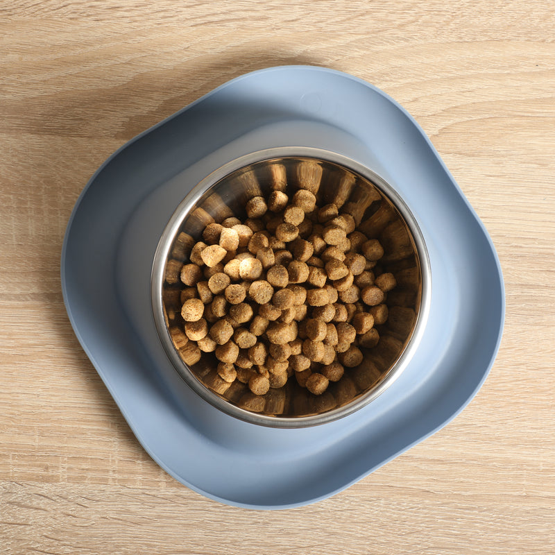 Gibson Home Tummy Tales 8.5" Stainless Steel Pet Bowl w/ PP Stand - Open Stock w/ Color Sleeve