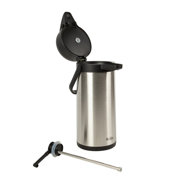 Mr. Coffee Pourlock 3l Stainless Steel Vacuum Coffee Pump Pot w/ Lid - Gift Box