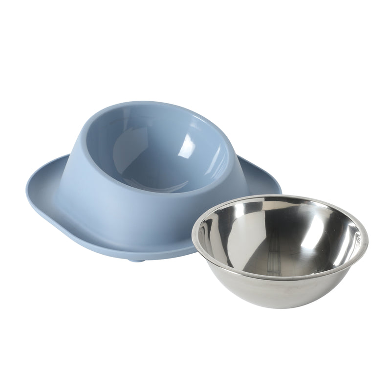 Gibson Home Tummy Tales 8.5" Stainless Steel Pet Bowl w/ PP Stand - Open Stock w/ Color Sleeve