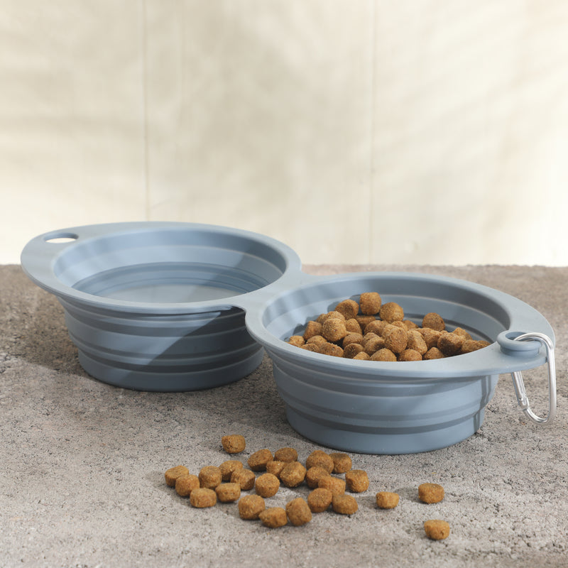 Gibson Home Wanderhound 11.8" Silicone Collapsible Pet Bowl - Open Stock w/ Color Sleeve