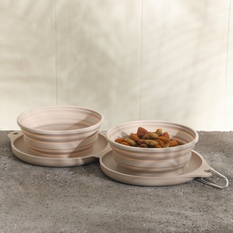 Gibson Home Wanderhound 11.8" Silicone Collapsible Pet Bowl - Open Stock w/ Color Sleeve