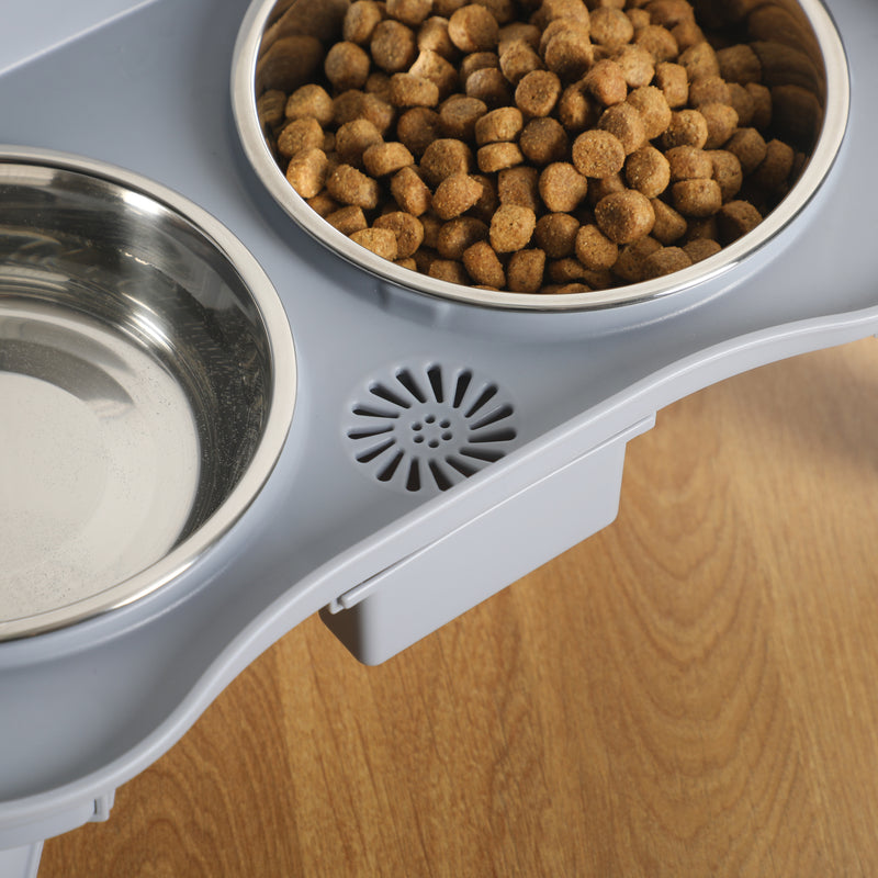 Gibson Home Wags N' Whiskers 2 pc 12oz Stainless Steel Pet Bowl w/ PP Stand - Open Stock w/ Color Label & Shrink Wrap