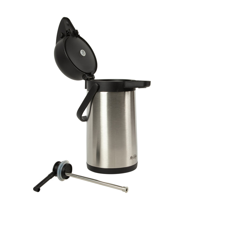 Mr. Coffee Pourlock 2.2l Stainless Steel Vacuum Coffee Pump Pot w/ Lid - Gift Box
