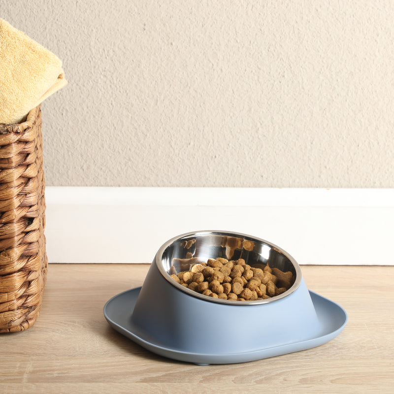 Gibson Home Tummy Tales 8.5" Stainless Steel Pet Bowl w/ PP Stand - Open Stock w/ Color Sleeve