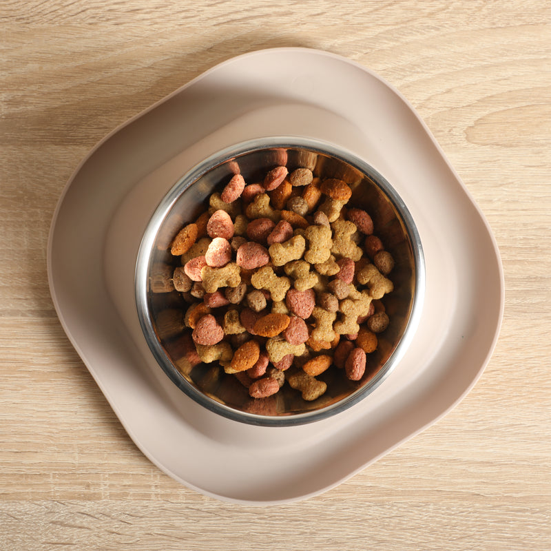 Gibson Home Tummy Tales 8.5" Stainless Steel Pet Bowl w/ PP Stand - Open Stock w/ Color Sleeve