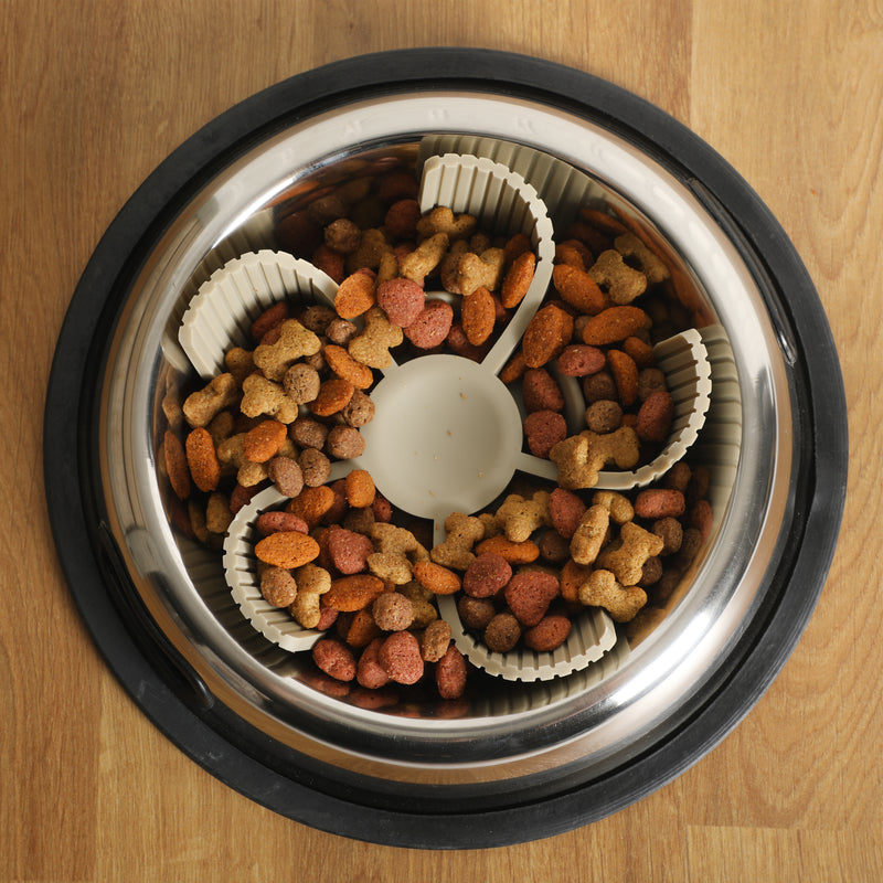 Gibson Home Curious Canines 7.5" Silicone Pet Slow Feeder Insert - Open Stock w/ Color Sleeve