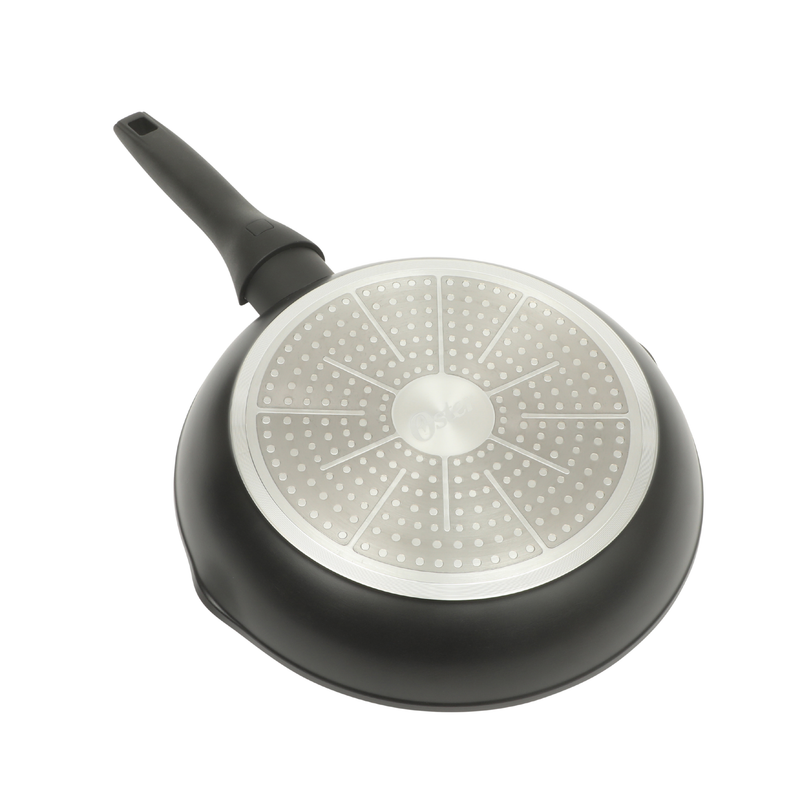 Oster Smarthandle Advance 4pc Forged Aluminum 1.8 qt Sauce Pan w/ Lid & 10" Frying Pan w/ Detachable Handle - Matte Black - Non-Stick Interior - Induction Base - Bakelite Handle - Gift Box (Open Window)