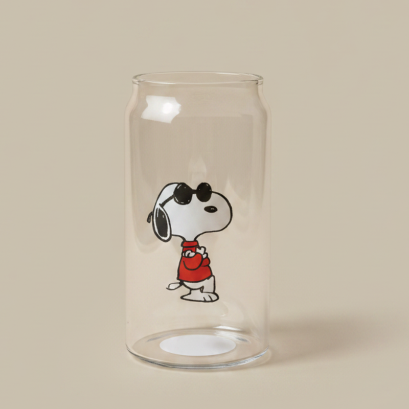 Peanuts Summer Day 16oz Decorated Glass Tumbler - Open Stock w/ UPC Label