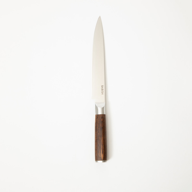 Babish 8" German Steel Carving Knife w/ Paka Wood Handle - Gift Box w/ Remailer