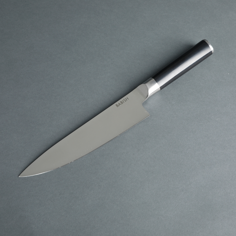 Babish 8" German Steel Chef Knife - ABS Handle - Stainless Steel - Gift Box w/ Remailer