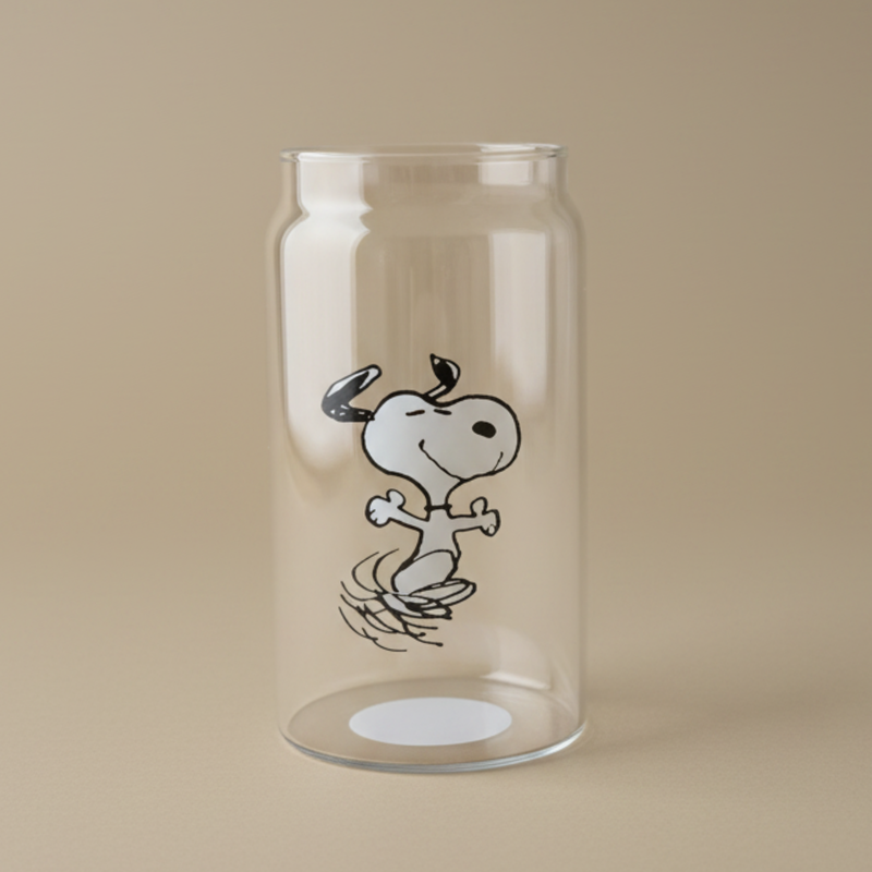 Peanuts Summer Day 16oz Decorated Glass Tumbler - Open Stock w/ UPC Label