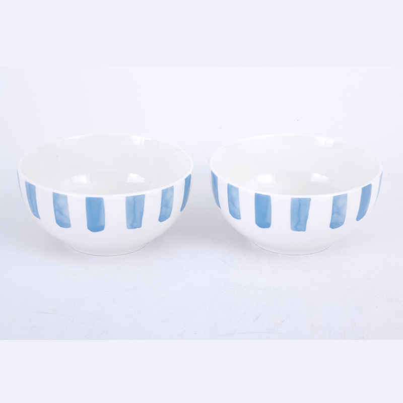 Gibson Home Pacific Waves 2pc 6" Cereal Bowl Set - Decorated - Fine Ceramic - Color Sleeve