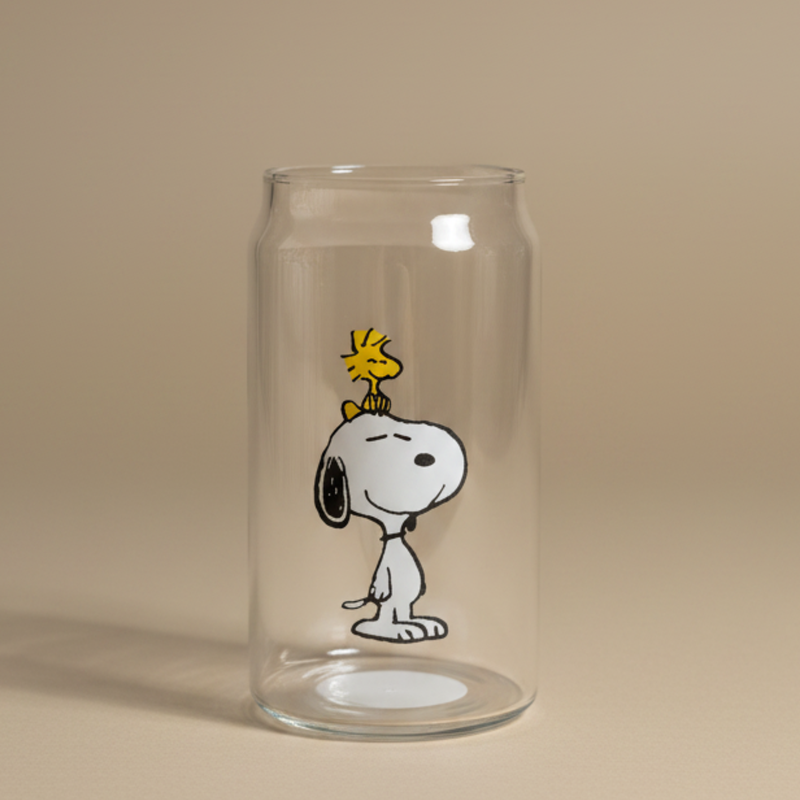 Peanuts Summer Day 16oz Decorated Glass Tumbler - Open Stock w/ UPC Label