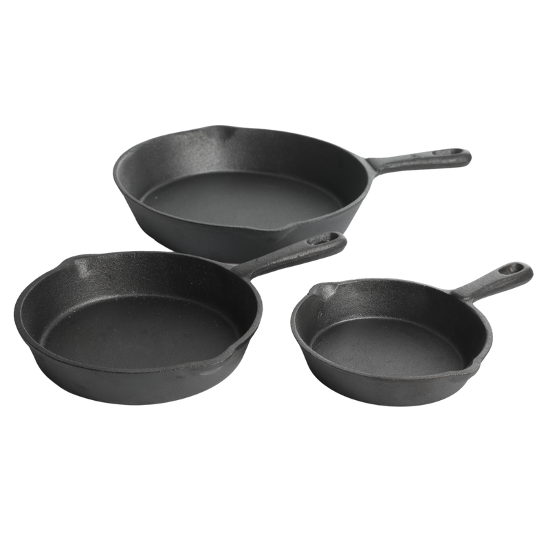 Gibson Home General Store Addlestone 3 pc Preseason Cast Iron Skillet Set - Gift Box