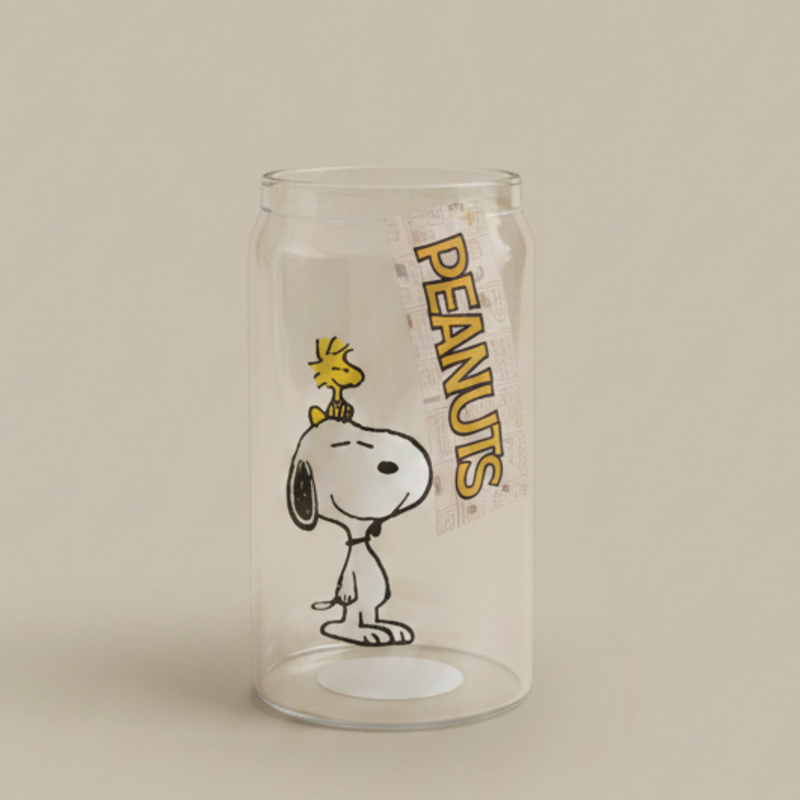 Peanuts Summer Day 16oz Decorated Glass Tumbler - Open Stock w/ UPC Label
