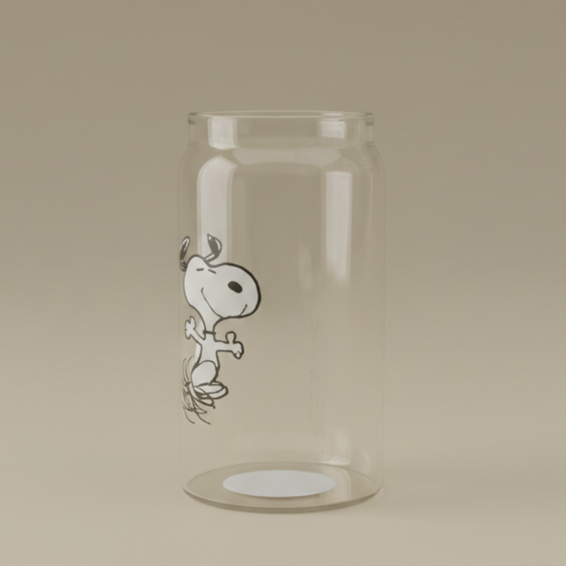 Peanuts Summer Day 16oz Decorated Glass Tumbler - Open Stock w/ UPC Label