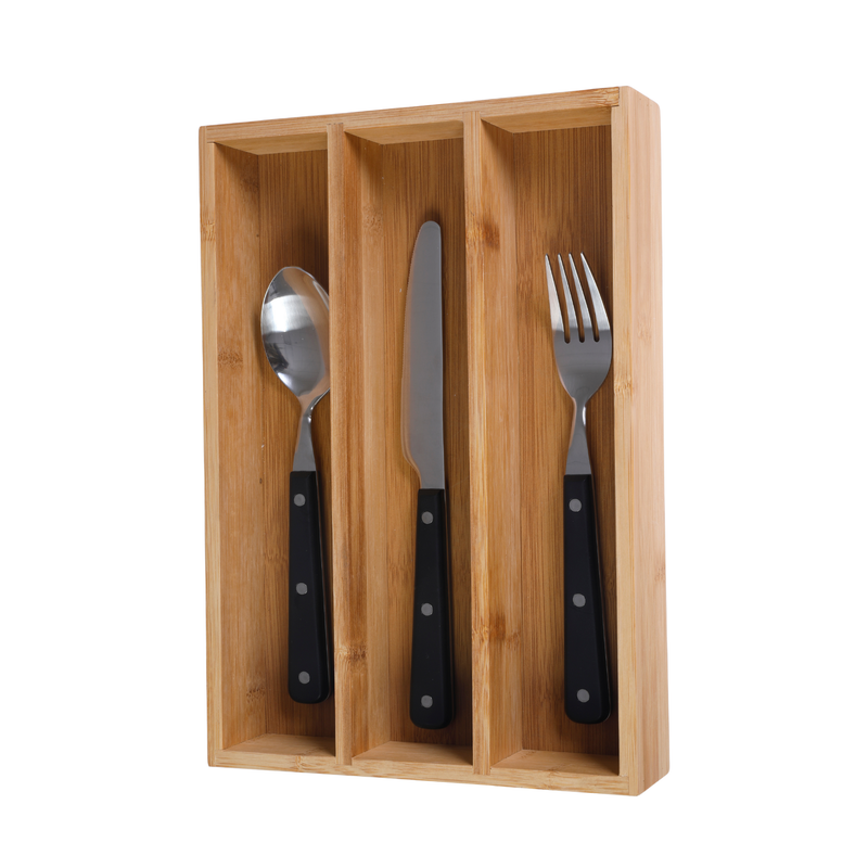 Martha Stewart Everyday Mosby 12pc Flatware Set w/ Bamboo Caddy - ABS Handle - SS - PET Box