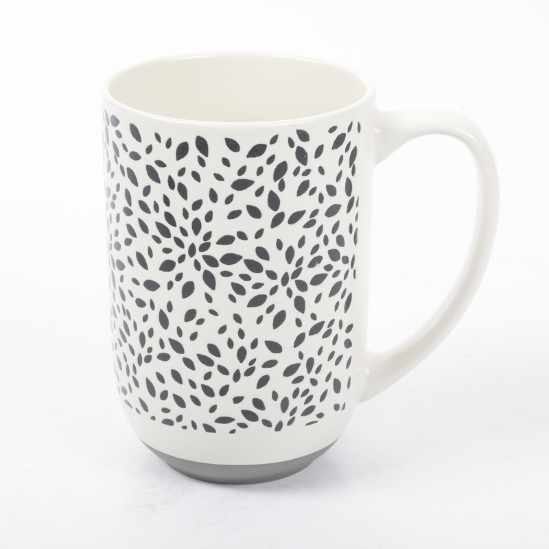 Mr. Coffee Dutton Springs 19oz Mug - 4 Assorted Designs - Wax Relief - White - Stoneware - U-Label