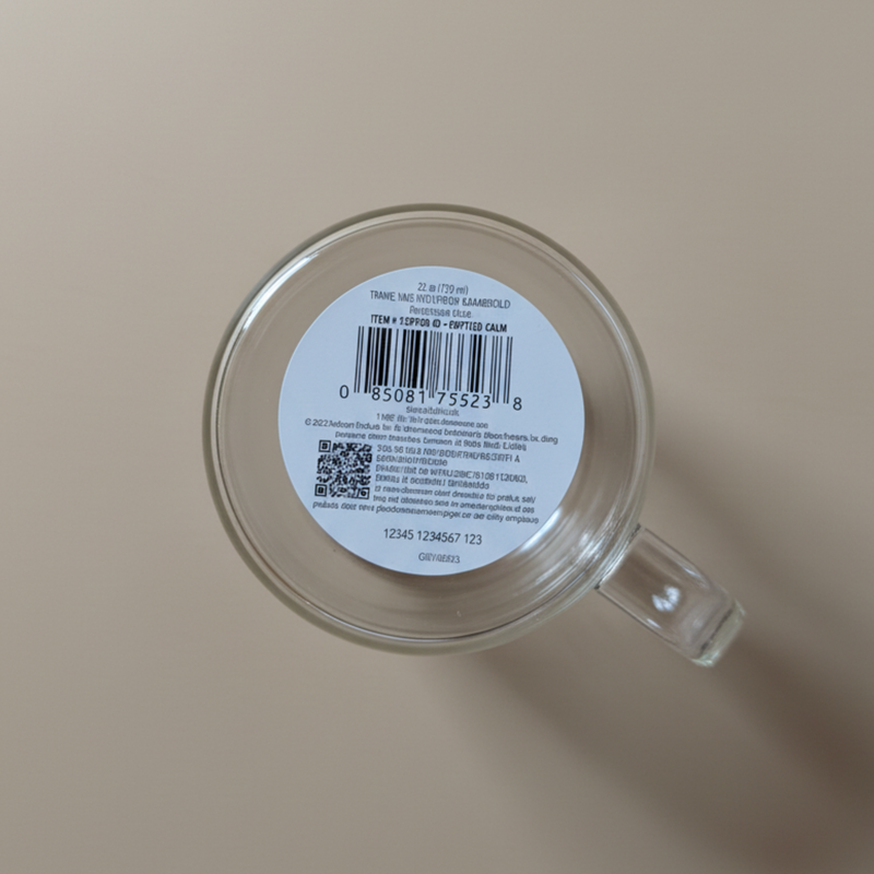 Mr. Coffee Crafted Calm 25oz Borosilicate Glass Travel Mug w/ PP Straw & Bamboo Lid - Open Stock w/ UPC Label