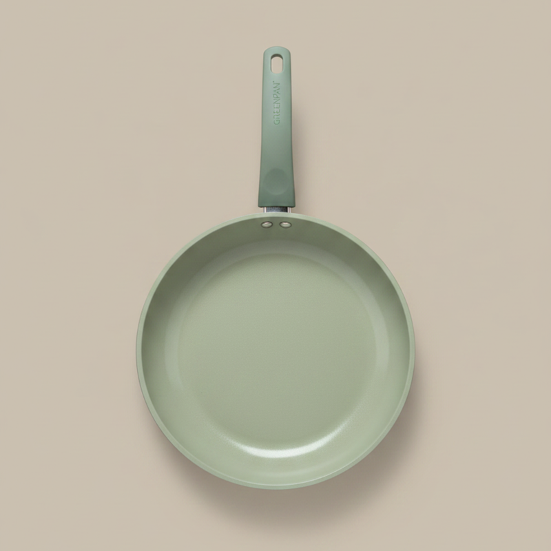 Oster Sutterville Choice 12" Aluminum Frying Pan - Non-Stick Ceramic Interior - Bakelite Handle - Open Stock w/ Color Label