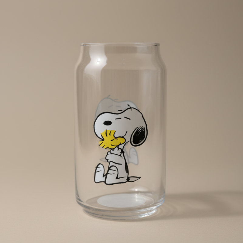 Peanuts Summer Day 16oz Decorated Glass Tumbler - Open Stock w/ UPC Label